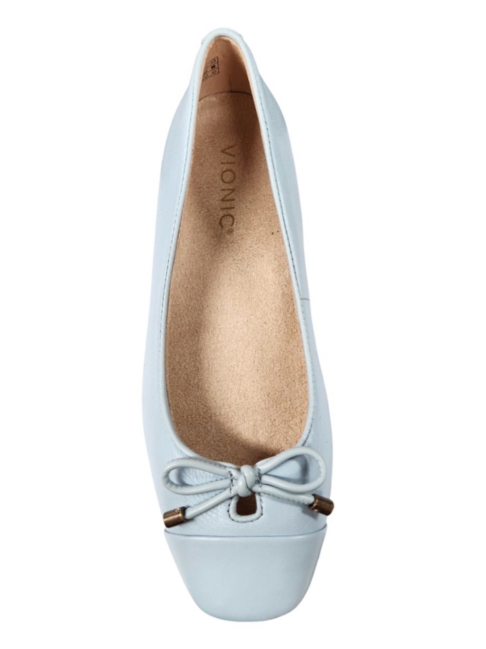 NWT, Vionic Klara Cap Toe Flat in Sumptuous Kid Leather.